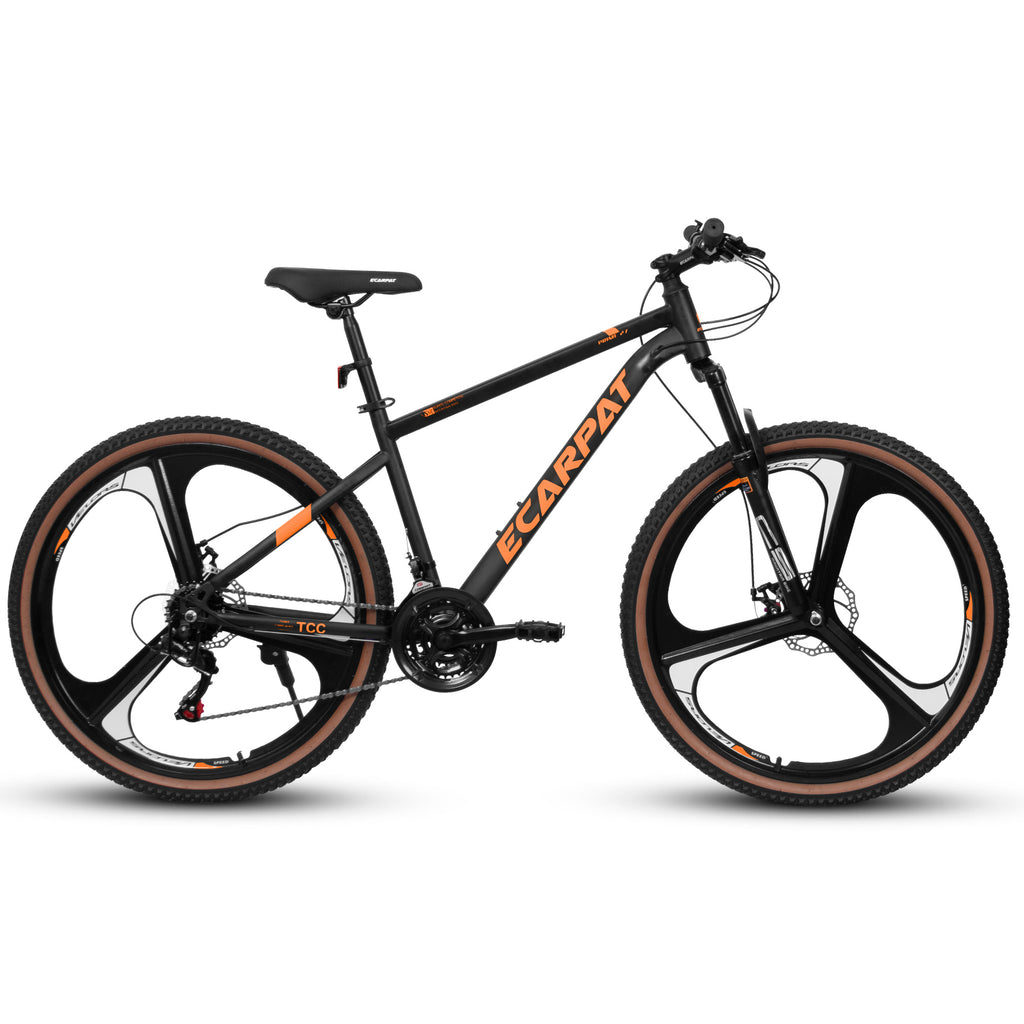A27301M Ecarpat Mountain Bike 27.5 Inch Wheels, 21 Speed Road Bicycle With Dual Disc Brakes For Men And Women,High Carbon Steel Frame Front Fork Bicycles, Adult Faster Racing Bike