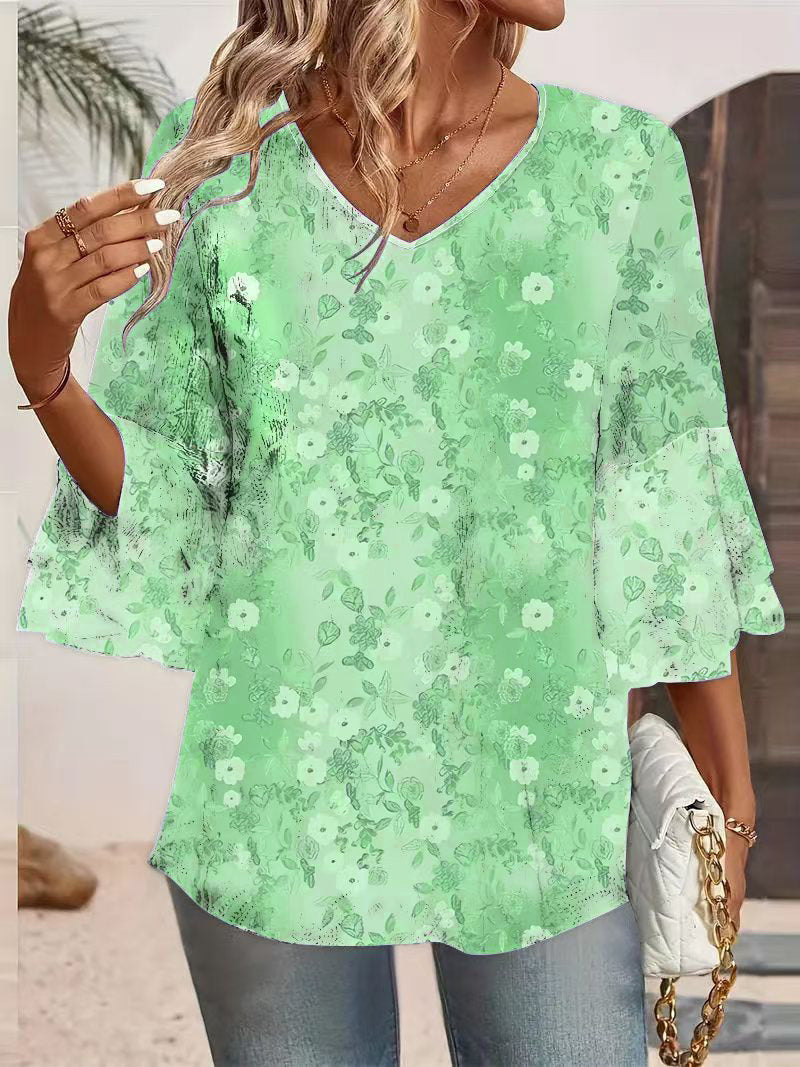 Round Neck Short Sleeves Casual Top